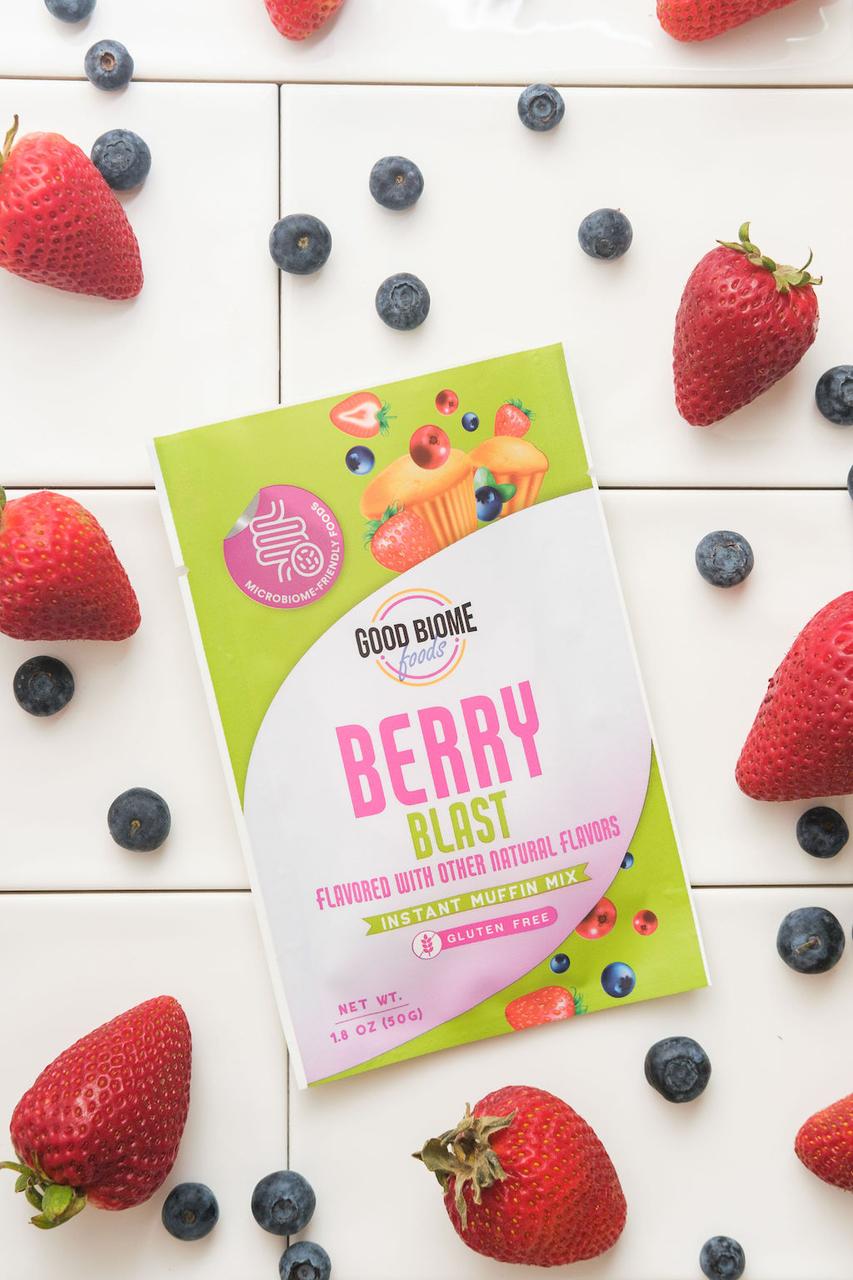 Microbiome Labs GoodBiome Foods Berry Blast / Суміш для приготування кексів/вершення кишківника 7 пак., фото 1