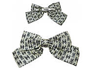 Шпилька автомат Бант брендова стильна молочного кольору Шанель