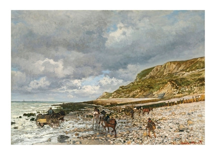 Листівка Claude Monet - Horses at La Pointe De La Heve, 1864