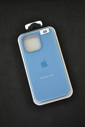 Чохол силіконовий для телефону iPhone 14ProMax Silicone Case Orig FULL №60 sea blue 4you, фото 1