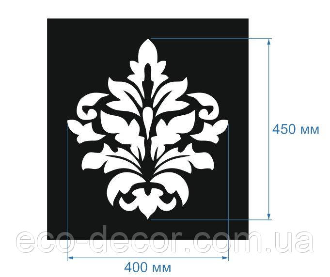 Трафарет 125 UA 400 x 450 х 1 мм пластиковий для декоративної штукатурки і фарби (багаторазовий)