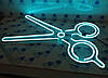 Неонова Led вивіска Ножиці 500х290 мм блакитна з блоком живлення та контролером, фото 5