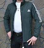 Чоловіча спортивна куртка весна-осінь зелена водовідштовхувальна тканина, фото 3