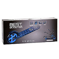 Самокат двоколісний BEST SCOOTER амортизатор, колеса PU, 230 мм, сірий, до 100 кг (47351), фото 6