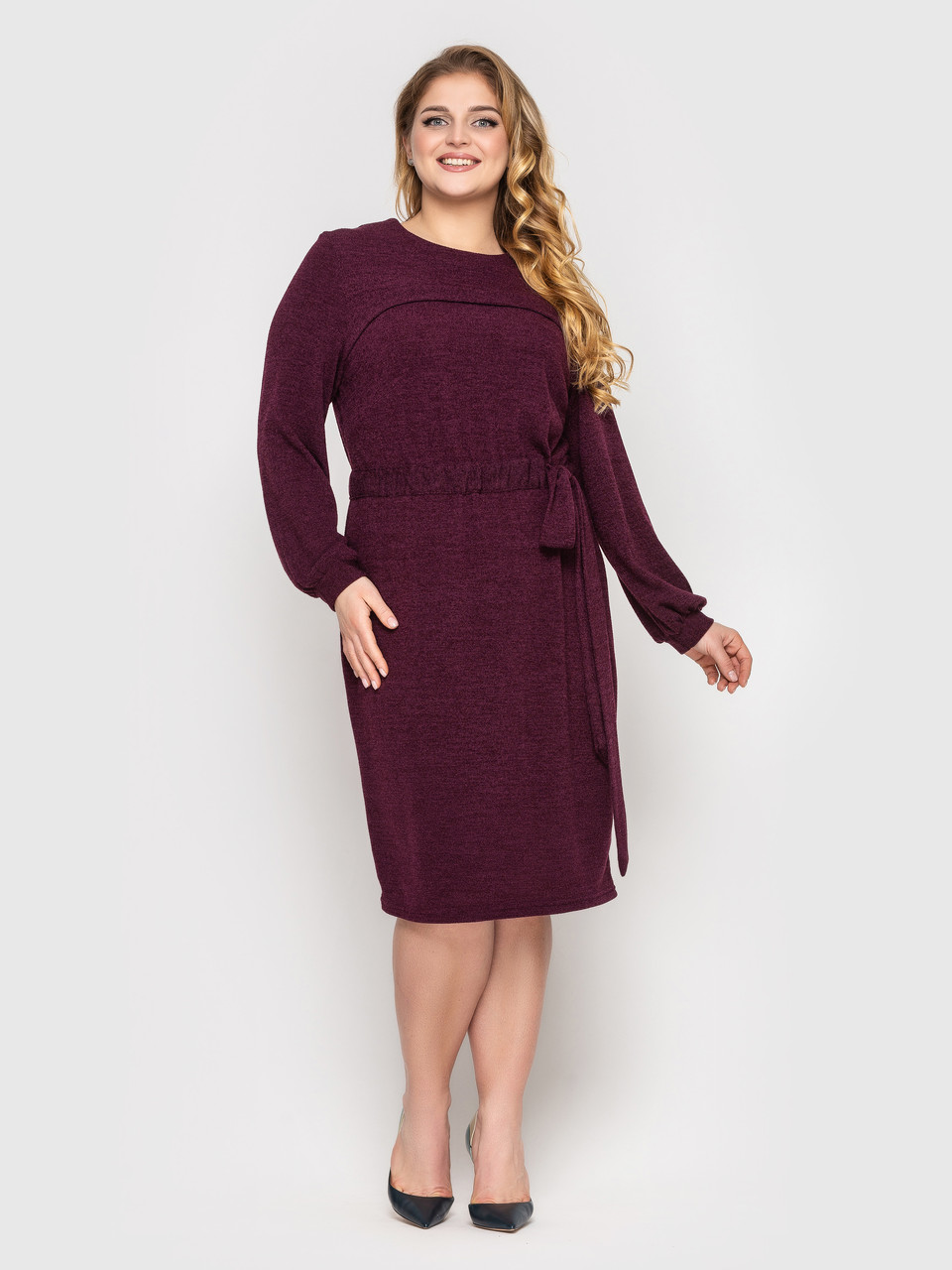 Плаття в'язане Емілі марсала 50 р, фото 1