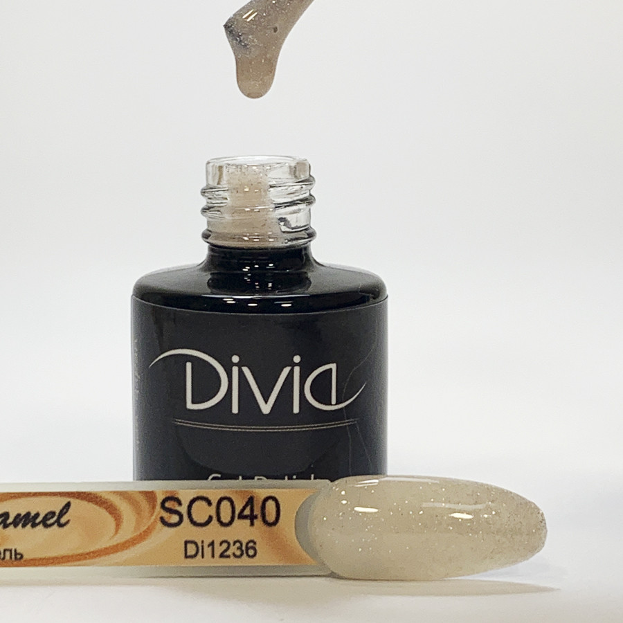 Divia гель лак з Чеммером Salted Caramel/Солона Карамель Di1236 [SC040], 8 мл