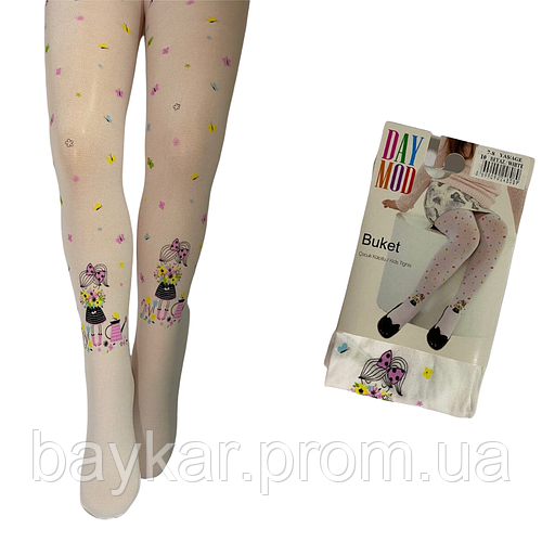 Капроновые колготки для девочки белые Day Mod Арт 2125145 9-10 лет 132 ...