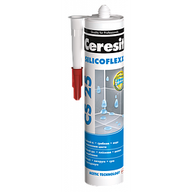 Герметик санітарний сантехнічний силіконовий Ceresit CS 25 MicroProtect, 280 мл