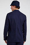 Чоловічий піджак з льону Finn Flare S20-21004-101 темно-синій 54, фото 3