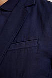 Чоловічий піджак з льону Finn Flare S20-21004-101 темно-синій 54, фото 4