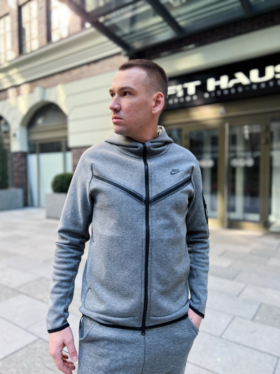 Товстий чоловічий Nike NSW Tech Fleece Hode FZ / CU4490-063 (Розміри:XL,2XL)