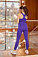 Стильний і зручний турецький жіночий фиолетовий фітнес-комплект з термоефектом., фото 2
