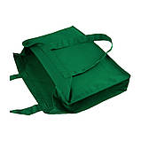 Еко-сумка жіноча шопер для нанесення принту кольорова бавовняна 42х10х35 см. темно-зелена, фото 2