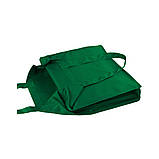 Еко-сумка жіноча шопер для нанесення принту кольорова бавовняна 35х10х42 см. темно-зелена, фото 2