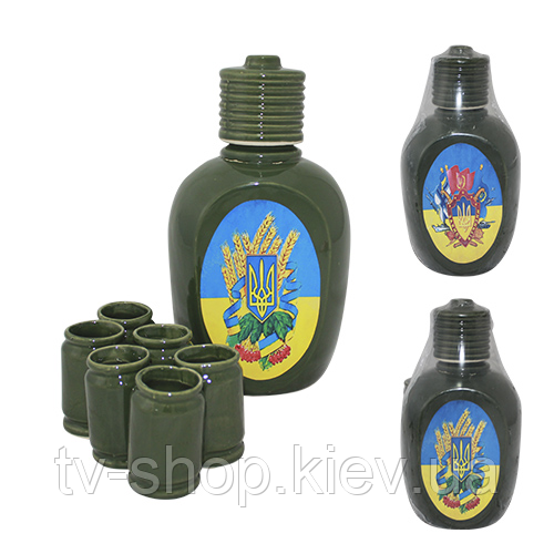 Набір коньячний Фляга Україна (1,350 л)