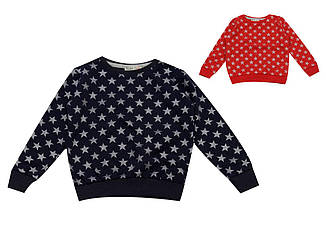 Світшот для дівчинки з довгим рукавом, демісезонний, малюнок Зірочки, Paty Kids