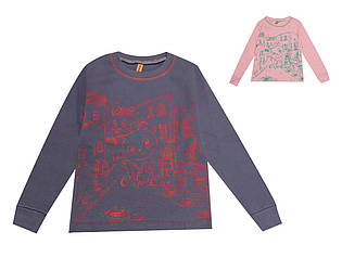 Футболка для дівчинки з довгим рукавом, демісезонна, Bushra