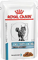 Корм Роял Канин Скин Коат Royal Sensitivity Control диета для кошек при дерматозах и дерматите 85 г, 12 шт 1 у