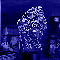 Акриловый светильник-ночник Аска Лэнгли Сорью синий tty-n001563