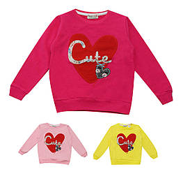 Світшот для дівчинки з довгим рукавом, демісезонний, малюнок Сute, Paty Kids