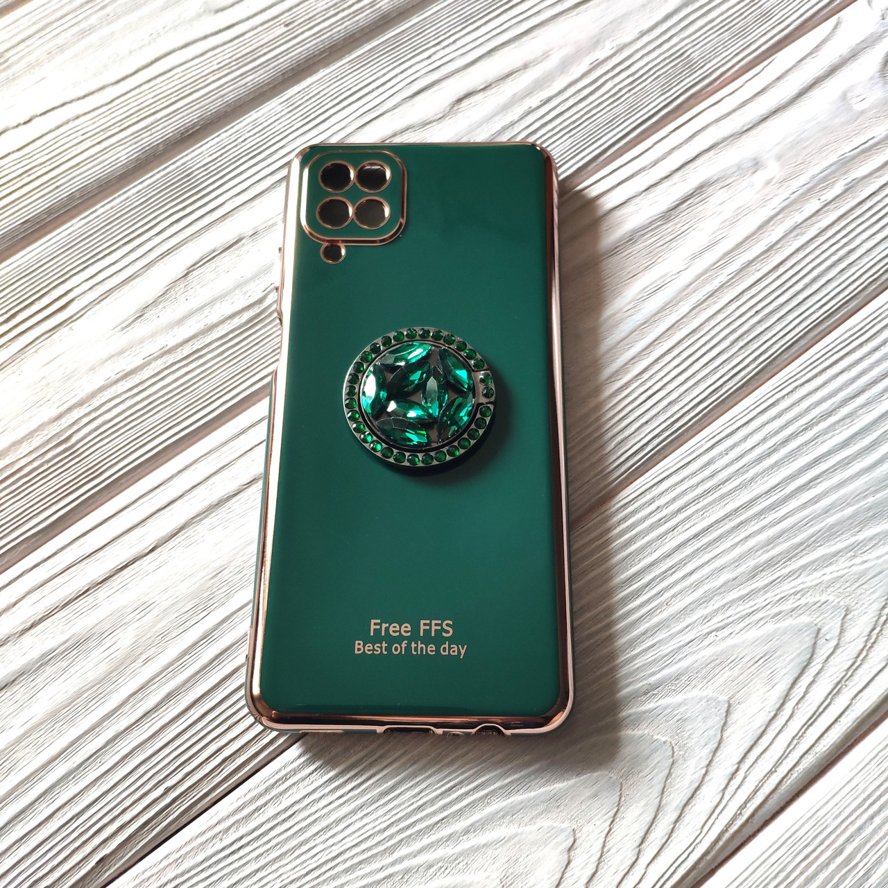 Чохол Ring Stones для Samsung Galaxy A12 2021 / A125F силіконовий Смарагдовий