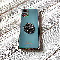 Чохол Ring Stones для Samsung Galaxy A12 2021 / A125F силіконовий Сіро-блакитний
