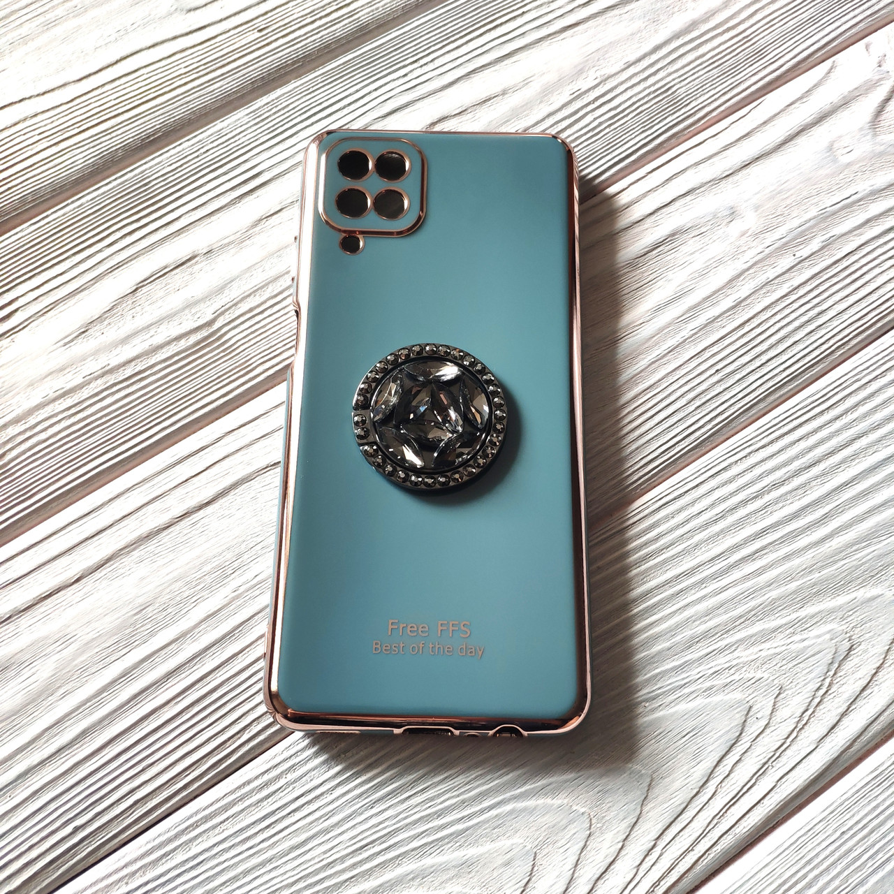 Чохол Ring Stones для Samsung Galaxy A12 2021 / A125F силіконовий Сіро-блакитний