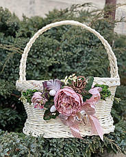 Корзина пасхальна біла + Декор, фото 3