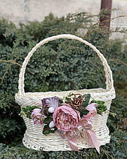 Корзина пасхальна біла + Декор, фото 5