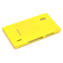 Чохол-накладка для LG Optimus G, E970, пластиковий, Buble Pack, Жовтий /case/кейс /лш