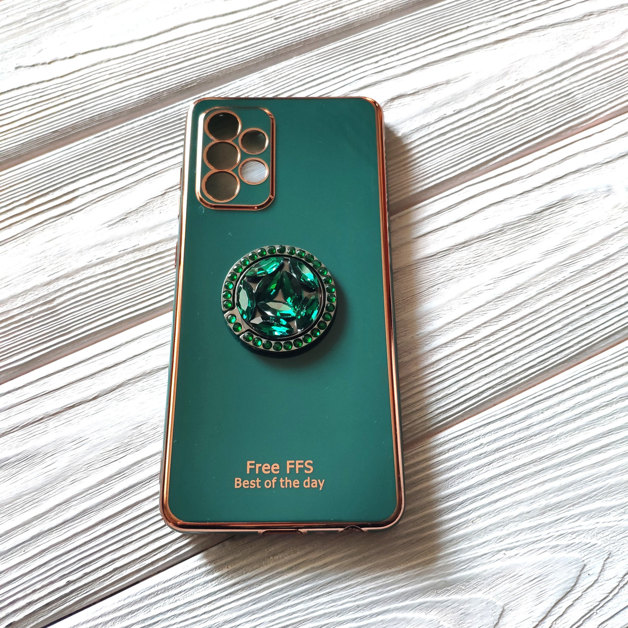 Чохол Ring Stones для Samsung Galaxy A52 / A525F силіконовий Смарагдовий