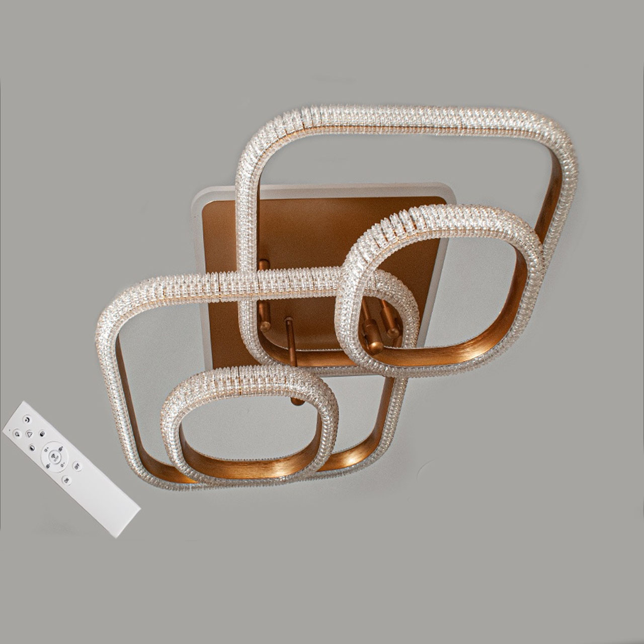 Світлодіодна LED люстра 120 Вт з пультом управління і підсвічуванням основи D-MX77117/2+2G LED3C, фото 1