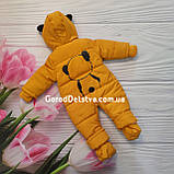 Дитячий демісезонні комбінезон Панда 74 80 розмір для діток від 6 до 18 міс, фото 3