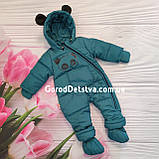 Дитячий демісезонні комбінезон Панда 74 80 розмір для діток від 6 до 18 міс, фото 6