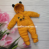 Дитячий демісезонні комбінезон Панда 74 80 розмір для діток від 6 до 18 міс, фото 2