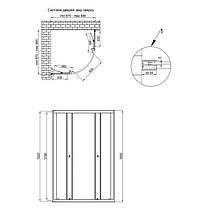 Душова кабіна Qtap Presto CRM1099AP5 90х90 см, скло Pear 5 мм без піддону, фото 2