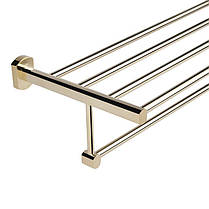 Полиця універсальна Qtap Liberty 600 мм з тримачем QTLIBORO1122 Gold, фото 3