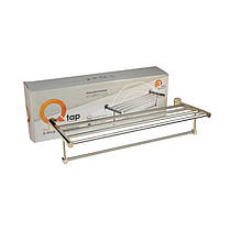Полиця універсальна Qtap Liberty 600 мм з тримачем QTLIBORO1122 Gold, фото 3