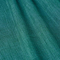 Декоративная однотонная ткань рогожка Осака бирюзового цвета 300см