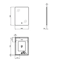 Дзеркало Qtap Scorpio 600x800 з LED-підсвіткою й антизапотіванням, Reverse QT14781003W, фото 2