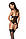 Корсет Passion Кріста Corset black S/M: з підв'язками і ажурним ліфом, стрінги в комплекті, фото 2