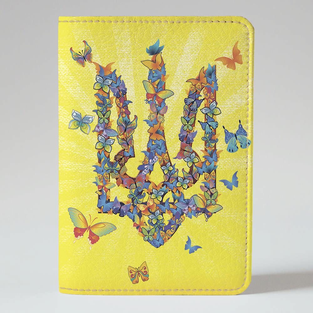 Обкладинка на паспорт громадянина України закордонний паспорт Герб України з метеликів (еко-шкіра)