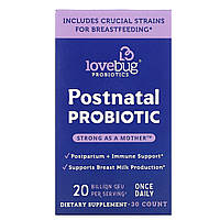 LoveBug Probiotics, пробиотик для послеродового периода, 20 млрд КОЕ, 30 капсул - Оригинал