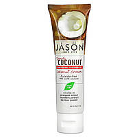 Jason Natural, Simply Coconut, отбеливающая зубная паста, кокосовый крем, 119 г (4,2 унции) - Оригинал