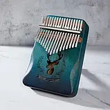 Калімба музичний інструмент на 17 язичків (преміум'якість) — Коричневий, фото 6