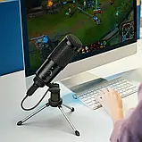 Мікрофон Ytom TikTok DM-18 USB конденсаторний — Срібло, фото 8