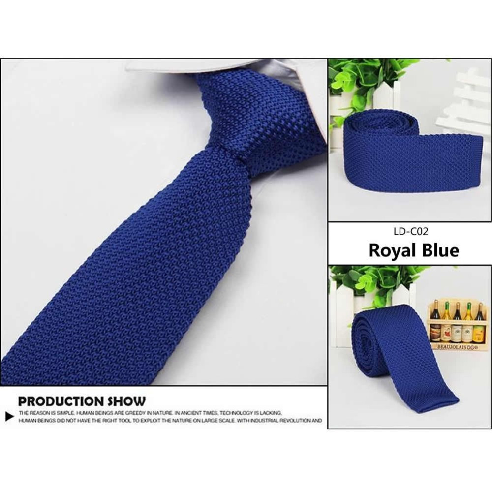 Краватка в'язаний синій, фото 1