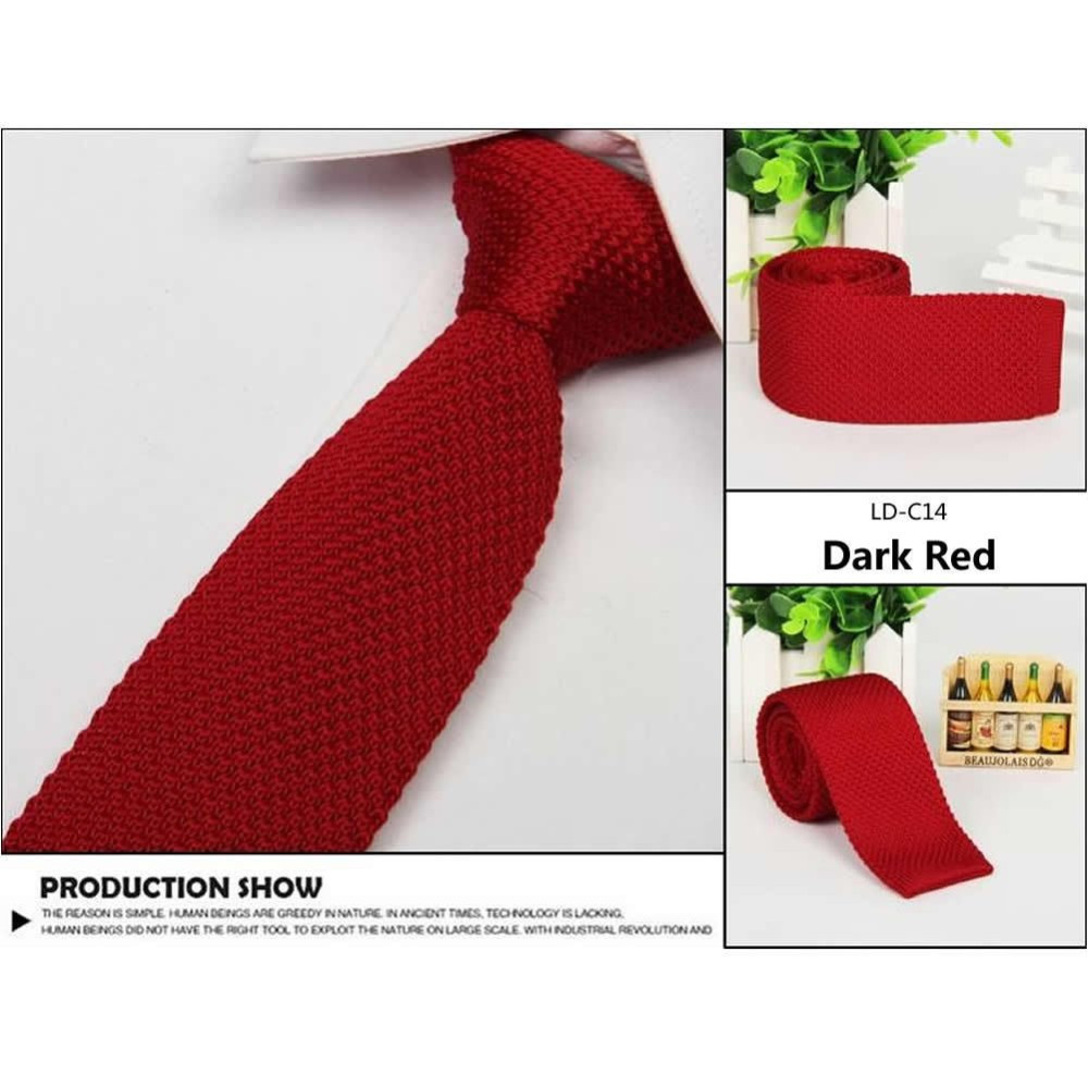 Краватка в'язана темно-червоний