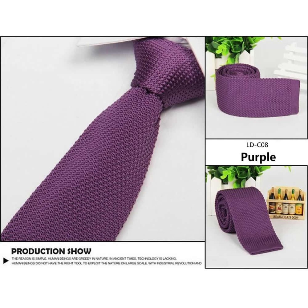 Краватка в'язана фіолетовою