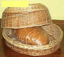 Хлібниця овальна й кругла з лози